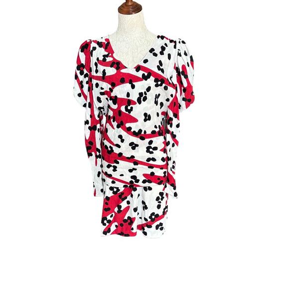 Vintage See by Chloé Dress Designer 80s Office Vixen Unique whimsical - Picture 2 of 8